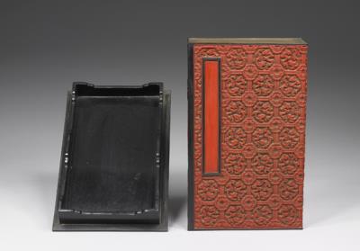 图片[3]-Book-shaped box/ Carved red lacquerware-China Archive